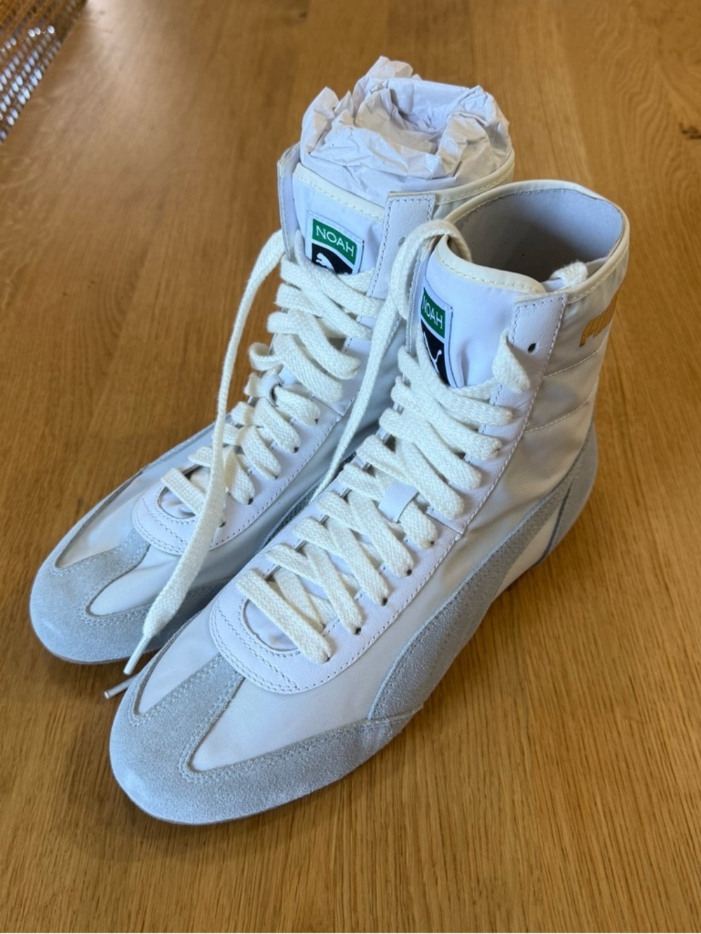 Puma Men's High-Top Sneakers in White and Light Gray - NWOT